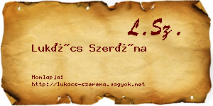 Lukács Szeréna névjegykártya