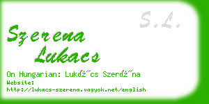 szerena lukacs business card